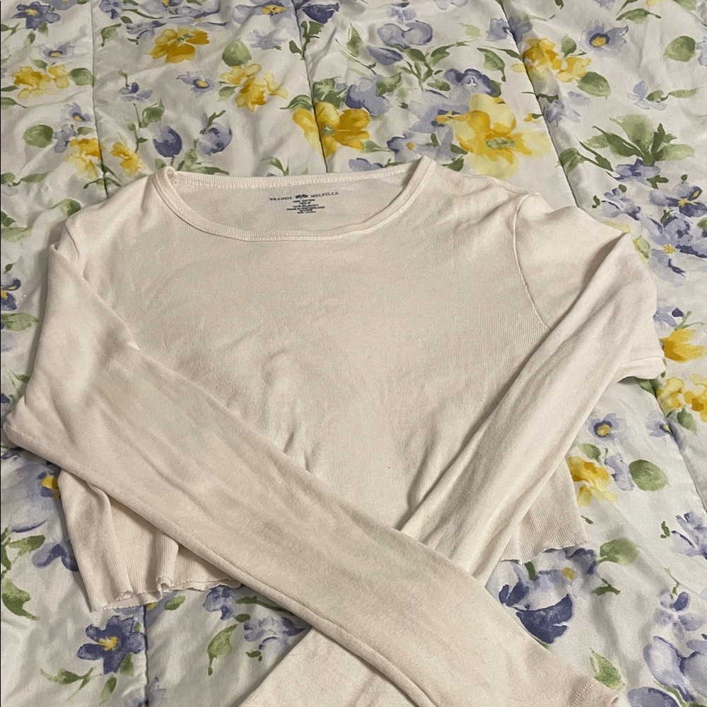 Cream Long Sleeve Top